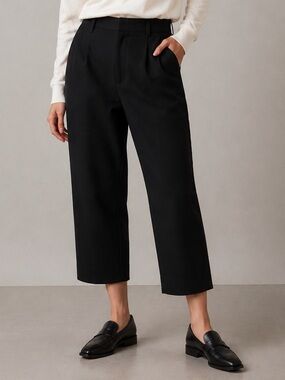 Forte Forte High Rise Crop Chino Black Pants